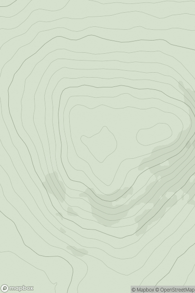 Thumbnail image for Airie Hill showing contour plot for surrounding peak