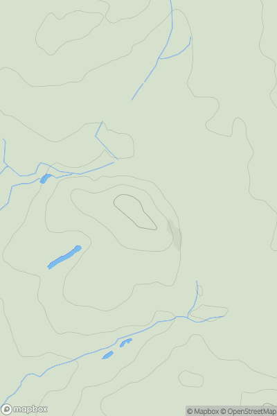 Thumbnail image for Ashborough Hill showing contour plot for surrounding peak