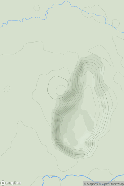 Thumbnail image for Croft Hill showing contour plot for surrounding peak