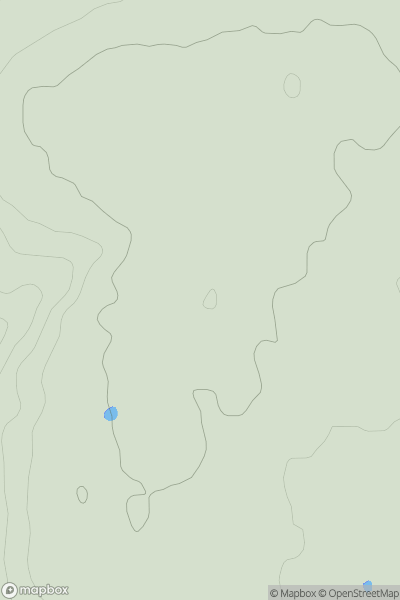 Thumbnail image for Bishops Wood Hill showing contour plot for surrounding peak