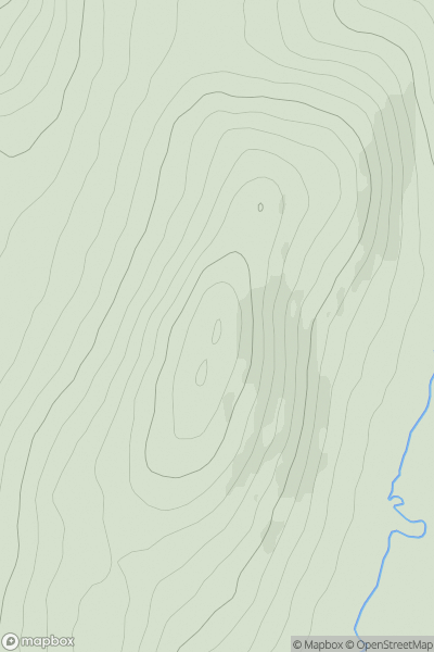 Thumbnail image for Belstone Tor showing contour plot for surrounding peak
