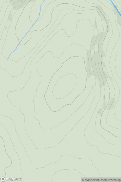 Thumbnail image for Laughter Tor showing contour plot for surrounding peak