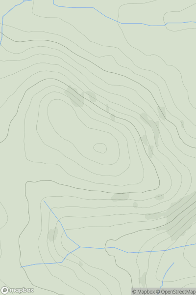 Thumbnail image for Hayne Down showing contour plot for surrounding peak