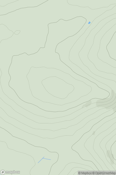 Thumbnail image for Langstone Downs showing contour plot for surrounding peak