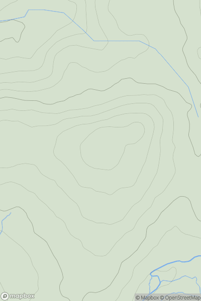 Thumbnail image for Gutter Tor showing contour plot for surrounding peak