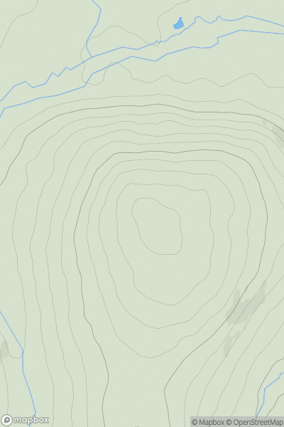 Thumbnail image for Bray Down showing contour plot for surrounding peak