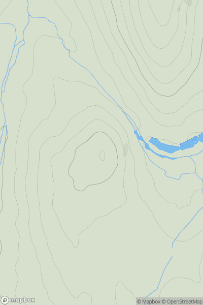 Thumbnail image for Butter's Tor showing contour plot for surrounding peak