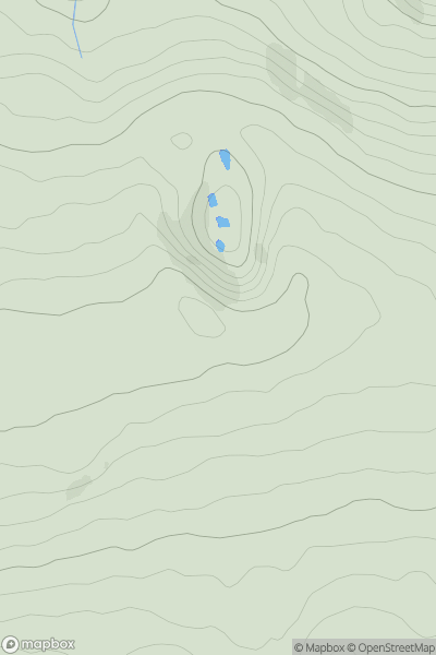 Thumbnail image for Hingston Down showing contour plot for surrounding peak