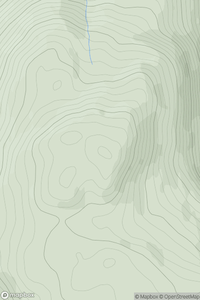 Thumbnail image for Meall nan Subh showing contour plot for surrounding peak