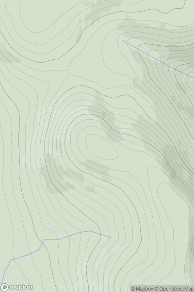 Thumbnail image for Moorbrock Hill North Top showing contour plot for surrounding peak