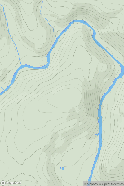 Thumbnail image for Holne Chase showing contour plot for surrounding peak