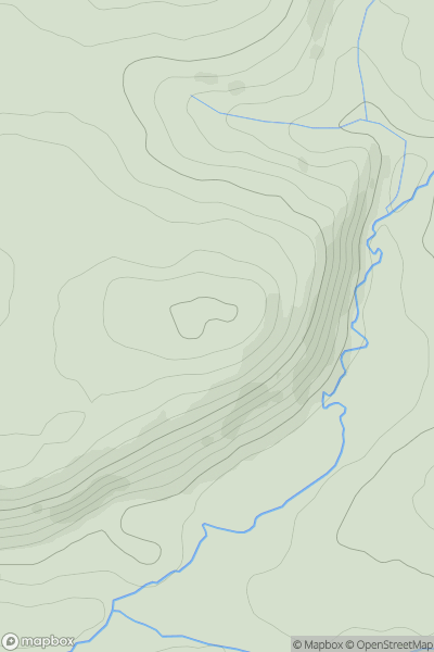 Thumbnail image for Lee Downs showing contour plot for surrounding peak