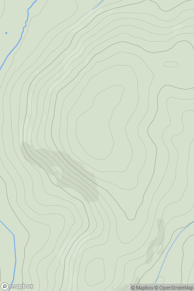 Thumbnail image for Chuley Hill showing contour plot for surrounding peak