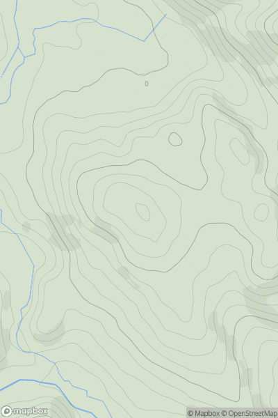 Thumbnail image for Higher Knowle Wood showing contour plot for surrounding peak