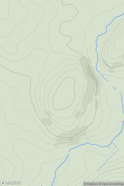 Thumbnail image for Ashburton Hill showing contour plot for surrounding peak