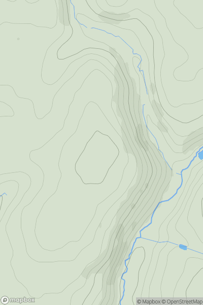 Thumbnail image for Pencreege Hill showing contour plot for surrounding peak