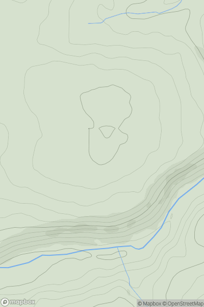 Thumbnail image for Helligan Hill showing contour plot for surrounding peak