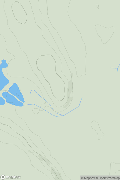 Thumbnail image for Treskilling Downs showing contour plot for surrounding peak