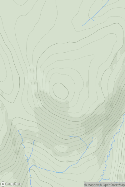 Thumbnail image for Earncraig Hill showing contour plot for surrounding peak
