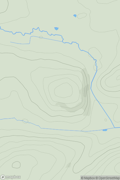 Thumbnail image for Hazard Hill showing contour plot for surrounding peak