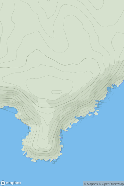 Thumbnail image for Pencarrow Head showing contour plot for surrounding peak