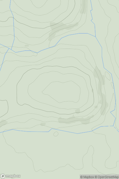 Thumbnail image for Trekelland Hill showing contour plot for surrounding peak