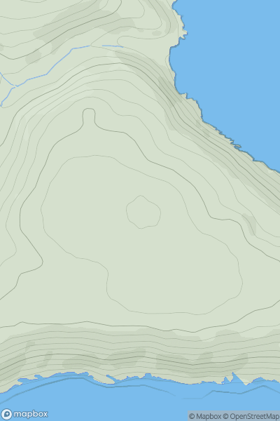 Thumbnail image for Rame Hill showing contour plot for surrounding peak