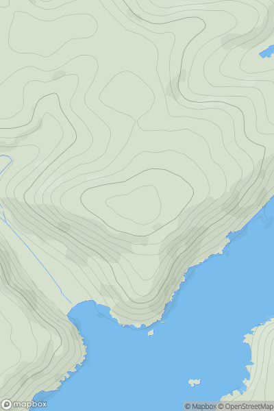 Thumbnail image for Salcombe Hill showing contour plot for surrounding peak