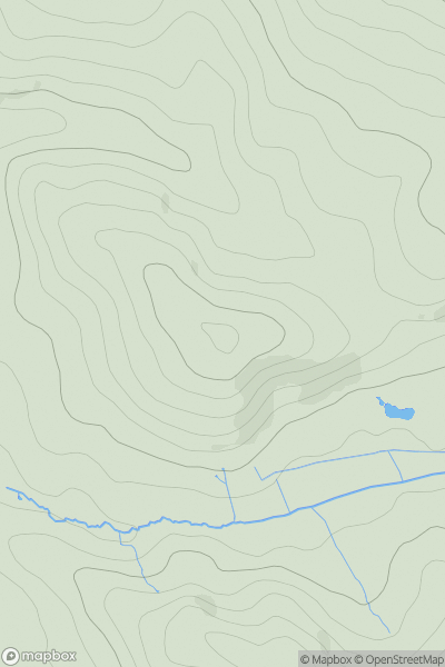 Thumbnail image for Kerswell Hill showing contour plot for surrounding peak