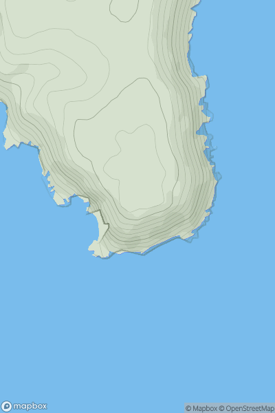 Thumbnail image for Dodman Point showing contour plot for surrounding peak