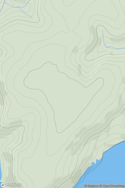 Thumbnail image for Sunrising Hill showing contour plot for surrounding peak