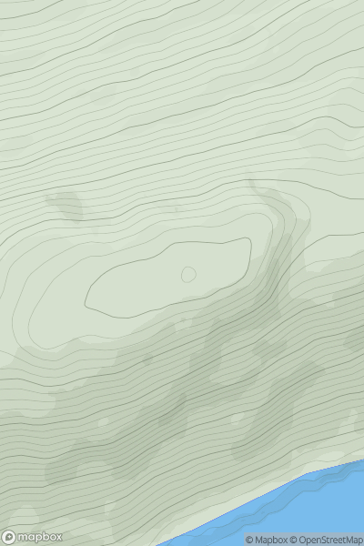 Thumbnail image for Drummond Hill showing contour plot for surrounding peak