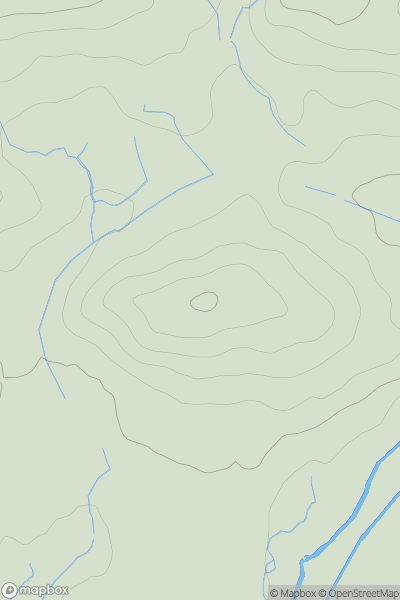 Thumbnail image for Worth Hill showing contour plot for surrounding peak