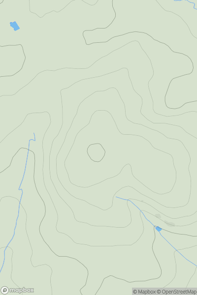 Thumbnail image for Broadhempston Hill showing contour plot for surrounding peak