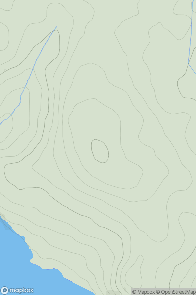 Thumbnail image for St Winnow Hill showing contour plot for surrounding peak