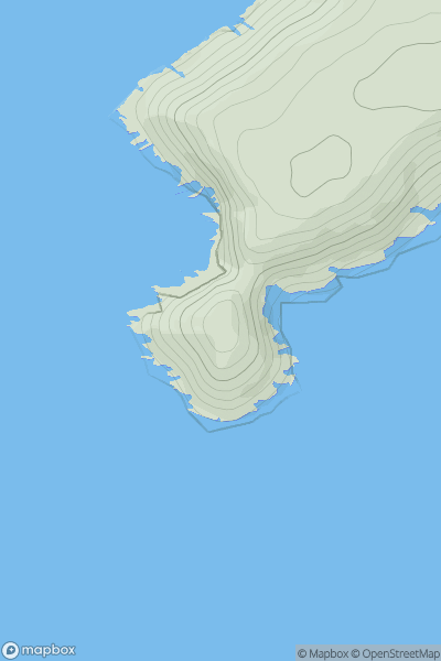 Thumbnail image for Rame Head showing contour plot for surrounding peak