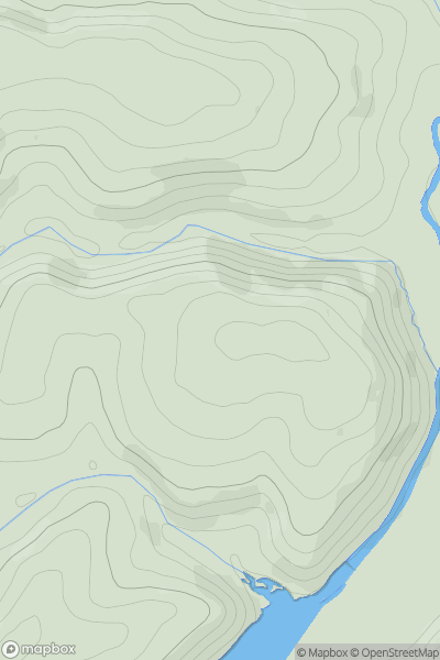 Thumbnail image for Yarninknowle Hill showing contour plot for surrounding peak