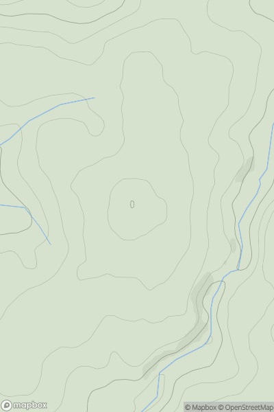 Thumbnail image for Treveor Hill showing contour plot for surrounding peak