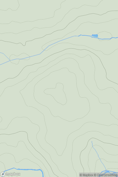 Thumbnail image for Pellynwartha Hill showing contour plot for surrounding peak