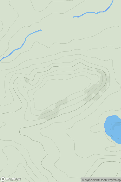 Thumbnail image for Wolborough Hill showing contour plot for surrounding peak