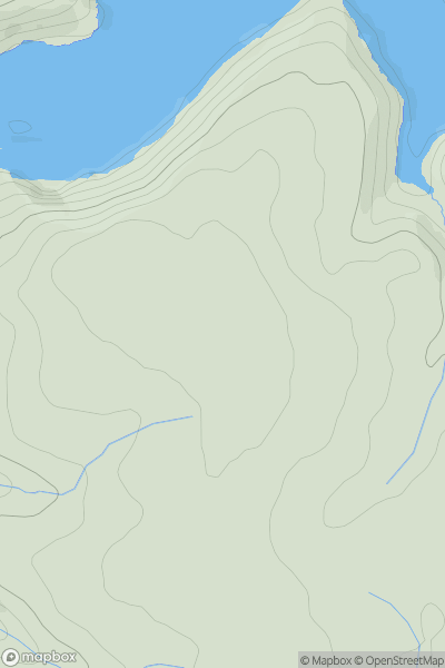 Thumbnail image for Tolverne Hill showing contour plot for surrounding peak