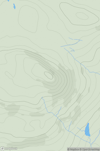 Thumbnail image for Benbeoch showing contour plot for surrounding peak