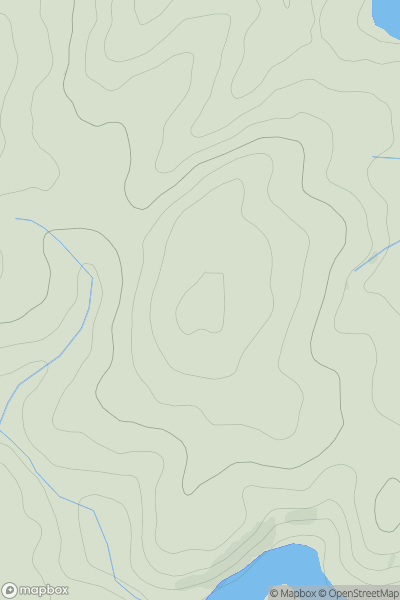 Thumbnail image for Porth Kea Hill showing contour plot for surrounding peak