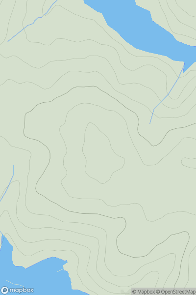 Thumbnail image for Tregew Hill showing contour plot for surrounding peak