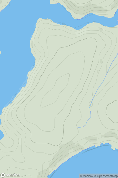 Thumbnail image for Bohortha Hill showing contour plot for surrounding peak