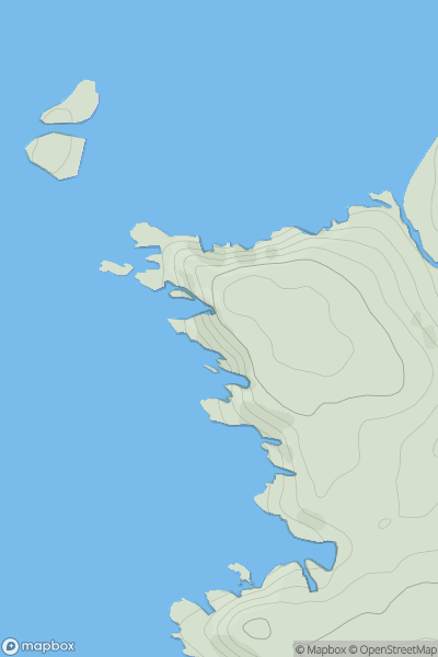 Thumbnail image for Penhale Point showing contour plot for surrounding peak