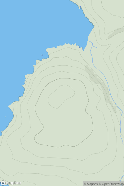 Thumbnail image for Polzeath Hill showing contour plot for surrounding peak