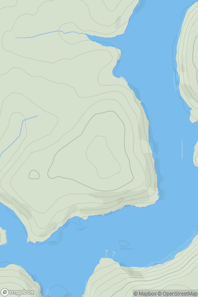 Thumbnail image for Trelease Hill showing contour plot for surrounding peak