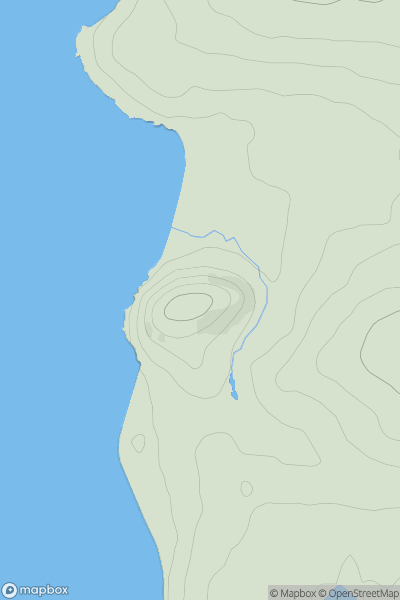 Thumbnail image for Brea Hill showing contour plot for surrounding peak