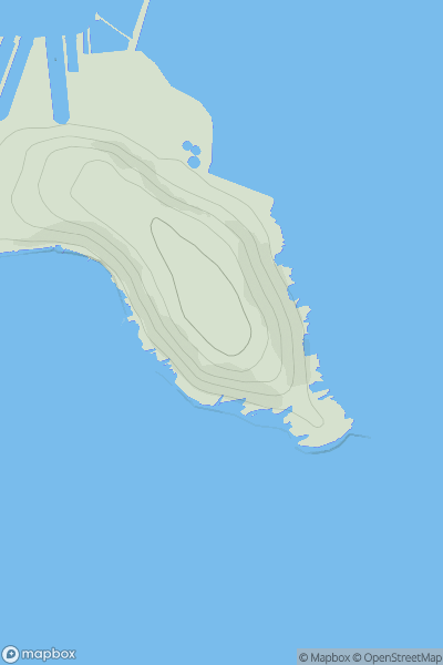 Thumbnail image for Pendennis Castle showing contour plot for surrounding peak